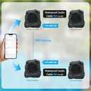 Herdio 8" Outdoor Rock Bluetooth Speakers IPX7 Waterproof Wired Max Power 1200 Watt All Weather for Deck Pool Backyard Patio Garden (Pair of 2, Black)