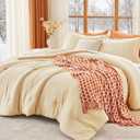MUXHOMO Queen Comforter Set, All Season Ultra Soft Down Alternative Bedding - 3 Piece Lightweight Bed Set Includes 1 Comforter (90"x90") and 2 Pillow Shams (20"x26"), Light Yellow