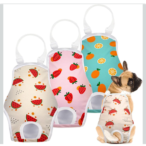 3 Pack Washable Female Dog Diaper Onesie Sanitary Pantie with Adjustable Suspender, Reusable Fixed Doggie Diapers, Super Absorbent Leakproof for Small Medium Large Dog in Heat Cycle