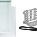 Legrand - OnQ 20 Inch Media Enclosure, 20 Gauge Cable Management Box, Cable Wall Cover with 2.5 Inch & AC1060 Shelf Mounting Bracket, White