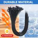 Large Zip Ties Heavy Duty 23 inch Cable Ties 100 Pack Black 200lbs UV Resistant Wire Tie for Indoor and Outdoor Use