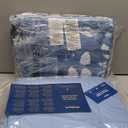 Bedsure Queen Comforter Set - 7 Pieces Floral Blue Soft Bedding Sets, Queen Bed in a Bag with Botanical Flowers Comforter, Sheets, Pillowcases & Shams