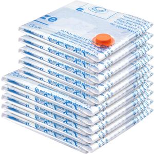 MEIQIHOME Vacuum Storage Bags, Space Saver Sealer Bags,Vacuum seal bags for clothing, Pillows, Comforters, Blankets, Bedding,Travel,10 COMBO (5 Jumbo 5 Large)
