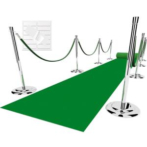 Green Carpet Runner for Party, 2.6X15ft, 130GSM Felt Non-Woven with Double-Sided No Traces Adhesive Sticke, Aisle Runner for Wedding, Movie Theme Party Decos, Green Runway Rug for Prom Green Carpet Runner for Party, 2.6X15ft, 130GSM Felt Non-Woven with Double-Sided No Traces Adhesive Sticke, Aisle Runner for Wedding, Movie Theme Party Decos, Green Runway Rug for Prom
