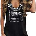 Mini Dress for Women Summer Beach Vacation T Shirts Sundress Sexy V Neck Sleeveless Tanks Dresses (Large, Jack Black)