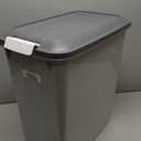 IRIS USA Dog Food Storage Container with Wheels, Airtight Lid, 2-Cup Scoop, Up to 40 Pounds Pet Food Storage, Built in Scoop Storage in Lid, Versatile Pet Food Bin, Portable, BPA Free, Gray/Dark Gray