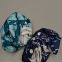 ALVABABY Swim Diapers 2pcs Baby & Toddler Snap One Size Reusable Adjustable Baby Boys' Swim Diapers for Swimming Lessons SW18-21 (Small, 01marine Animal Small)