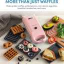 AROMA® Swap & Flip Waffle Maker with Removable Plates: 3-in-1 Panini Press, Mini Donut Maker, and Waffle Iron
