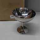 Reallnaive 18 Sets Stainless Steel Ice Cream Cups Bulk Silver Dessert Bowls with Forks 6.7 oz Small Metal Footed Cup for Serving Pudding Salad Fruit Sundae Summer Birthday Party Supply