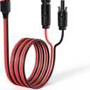 10AWG 6FT Solar Panel Cable to Anderson Connector 2 6 10 20 35 50FT Solar Extension Cable for Portable Power Station Solar Generator Battery Pack(6FT)