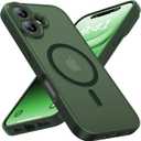 Faiono Magnetic for iPhone 16 Case [Full Camera Protection][Military-Grade Protection][Compatible with MagSafe] Shockproof Protective Slim Phone Case for iPhone 16, Forest Green