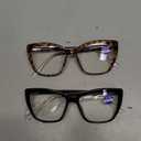 CCVOO Trendy Reading Glasses for Women, Oversized Blue Light Readers, Cheaters Eyeglasses, Stylish Square Cat Eye Glasses