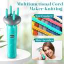 Enhon Cord Maker Portable Fringe Twister, Handheld Cord Maker for Craft Yarn Making Twister for Beginners (Patent Pending) (Green)