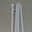 White Flag Poles for Outside House - 5ft Tangle Free Flag Pole for House,Heavy Duty Metal Flagpole Hardware for 3x5 American Flags,Outdoor Flagpoles Mount for Porch,Car,Truck,Boat (Without Bracket)