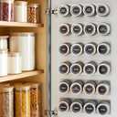 Talented Kitchen Magnetic Stainless Steel Spice Jars - 24-Pack, 3 oz, Silver - Magnetic Kitchen Spice Jars with Organizer Plates & Lids for Fridge & RV - Includes 6 Wall Plates & 269 Preprinted Labels