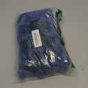 DecorUhome Cozy Faux Fur Throw Pillow Covers 18x18 Set of 2 Decorative Soft Plush Striped Modern Farmhouse Boho Couch Pillow Cases with Velvet Back for Sofa Bed Living Room, Blue