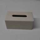 Tissue Box Cover Rectangular 9.8"(L) x 5.3"(W) x 4.3"(H) Refined Modern PU Leather Facial Tissue Dispenser Box Holder for Dresser Bathroom Decorative (Linen Beige)