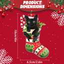 2 x Black Cat Christmas Ornament 2025, Cute Ornaments for Christmas Tree, Funny Christmas Ornaments, Personalized Christmas for Cat Lovers Gift (Socks-cat-1)