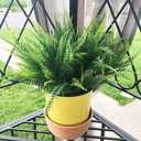 1 Pcs Fake Boston Fern Artificial Plants and Greenery UV Resistant Fake Plants No Fade Faux Ferns for Outdoor Planter Large Artificial Ferns for Outdoors Indoor for House Garden Office Porch Window