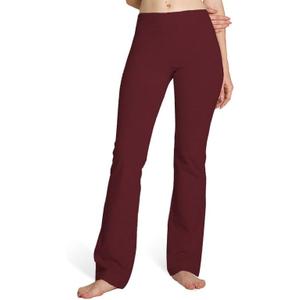Houmous Inseam Women's Cotton Bootcut Pants Inner Pocket, Small