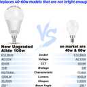 E12 100W Equivalent LED Candelabra Bulbs, E12 A19 A60 LED Ceiling Fixtures Light Bulbs 6000K Daylight White,Bright Small Candelabra Screw Base Globe Shape Chandelier Bulbs 10W 1200lm,Non Dimmable,3Pcs