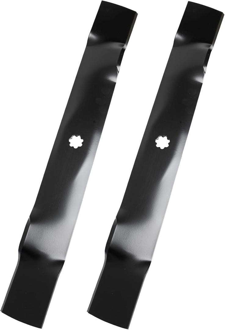 GX22151 Blades for J ohn D eere 42" Deck Mower GY20850 Mower Blades Kit 42 inch Deck Fit J ohn D eere 102 115 125 135 D100 D110 D125 D130 Lawn Tractor, Replace AM141033 AM137333 AM137328, 2 Pack