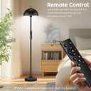 Floor Lamp, Industrial Floor Lamps for Living Room, Smart Standing Lamps with Remote Control, Stepless Dimmable Colors Temperature & Brightness, Metal Floor Lamp for Bedroom, Office, Reading