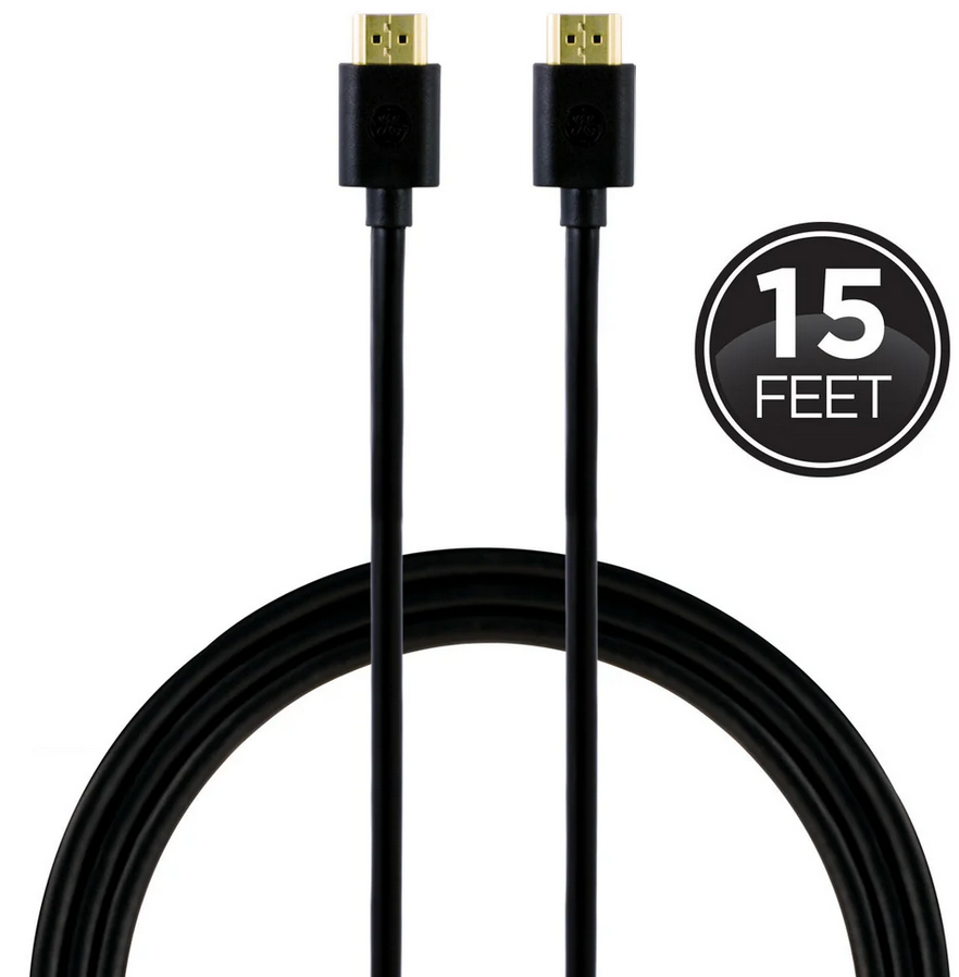 GE 15ft. HDMI Cable with Ethernet, Black