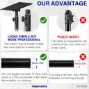 Vondynote Pair of Studio Monitor Stands Desk Clamp Speaker Stands 0-12Tilt Height Adjustable with Cable Management