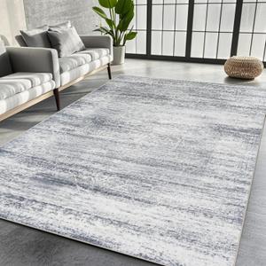 Washable Rugs 8x10 Area Rugs for Living Room,Rugs for Bedroom,Large Carpets,Ultra Soft Faux Wool Retro Dining Room Rug,Non Slip&Non-Shedding Low Pile Vintage Print Rug for Home Office-Grey Cream