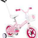 JOYSTAR Voyager 10" Kids Bike for Boys & Girls Ages 1-3 Pink