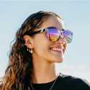 Blenders Eyewear H Series  Polarized Sunglasses  Round Cat Eye, Spring Loaded Hinge  100% UV Protection  For Women