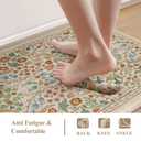 Collive Kitchen Mats Cushioned Anti Fatigue, Beige 17.3"x47"+17.3"x29"
Kitchen Rugs Sets of 2 Non Slip Washable Kitchen Floor Mat, Waterproof Comfort Standing Desk Rug for Sink Laundry Bedroom