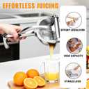 Hand Juicer Squeezer,2026 Upgraded Fruit Juice Squeezer,Metal Juicer Hand Press with Detachable Filter & Ergonomic Grip,Easy to Use & Clean for Lemon Lime Citrus Orange Grapefruit Pomegranates(2PCS)