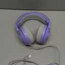 Cat Ear Headphones Purple Gaming Headset with Mic for Switch Xbox One PS4 PS5, Cute Girl Kids Wired Headphones Light up Kawaii Kitty Noise Cancelling Headphones for Gamer PC Laptop