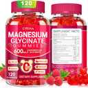 Magnesium Glycinate Gummies 600mg, Sugar Free Magnesium Gummies for Adults, Best By 05/28