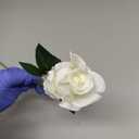 FOTEEWL 60 Pcs Artificial Rose Flower Realistic Faux Silk Roses Stem Fake Roses Bouquet for Flower Arrangement,Wedding Centerpieces,Party,Home Decorations (White)