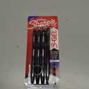 Sharpie S Gel Pens, Fine Point, 0.5 mm, Black Barrels, Blue Ink, Pack Of 4 Pens