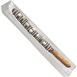 Vowcarol 50 Clear Pretzel Rod Boxes, 1 x 1 x 8 Inches Pretzel Boxes