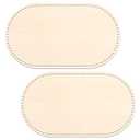 Vercraft 1 Pc Moses Basket Wood Bottom 27.56 x 15.75 inches/ 70 x 40 cm Oval Natural Wood Base Shaper for DIY Crochet or Knitting Weaving Crafts Home Decoration (Base Only) Hole: 1cm