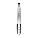 KitchenAid Silicone Tipped Stainless Steel Tongs, Black, 9 Inch
