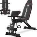 Adjustable Weight Bench, Foldable Incline Decline Flat Workout Bench for Home Gym Full Body Dumbbell Exercise, 660LBS Capacity (Black)