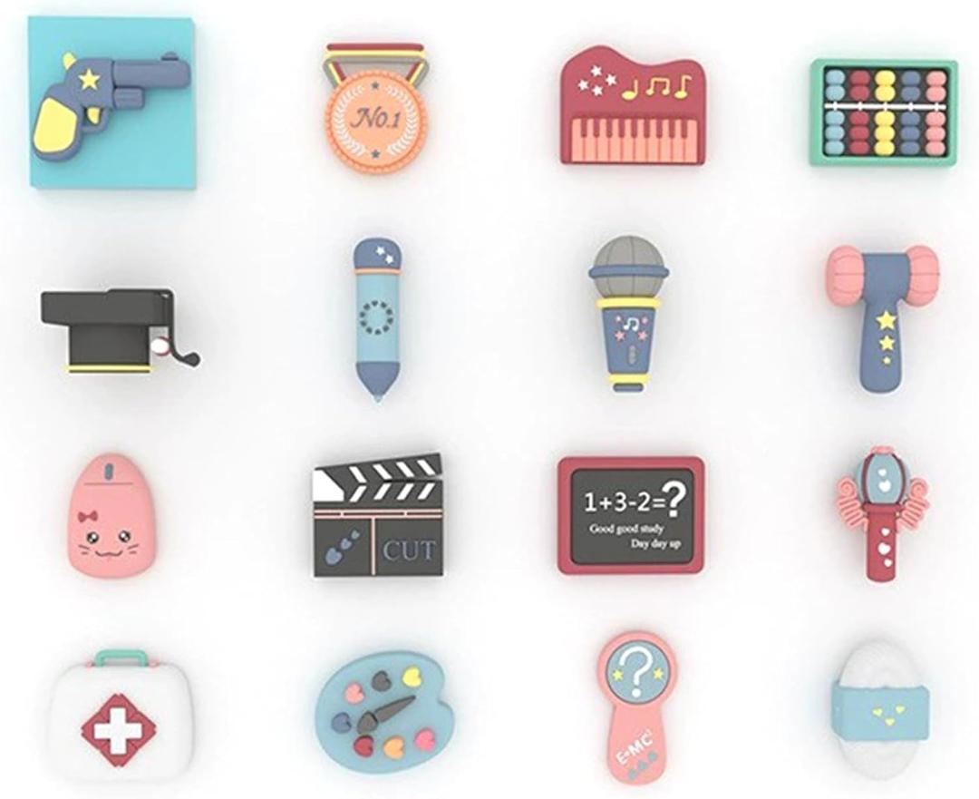 16Pcs Doljabi Set for Boy Symbolic Zhuazhou Set Items Birthday Presents Cartoon 1st Birthday Traditional Doljanchi Baby Toys Korean Ceremony Party Games Korean Decorations