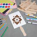 30PCS Wooden Sticks for Crafts 8 Inch Craft Sticks Jumbo Fan Handle