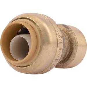 SharkBite 1/4 Inch (3/8 Inch OD) x 1/2 Inch Reducing Coupling, Push to Connect Brass Plumbing Fitting, PEX Pipe, Copper, CPVC, PE-RT, HDPE, U050LFA