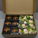 12 PCS Candle Rings with LED Flameless Candles, 3 Inch Artificial Rose Wreaths Eucalyptus Leaves for Table Centerpieces Home Wedding Party Decor, Champagne, 6 Sets