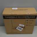 Vinyl Record Players Vintage Turntable with Speakers Belt-Driven Turn Tables Support 3-Speed, Bluetooth Wireless Playback, Headphone, AUX-in, RCA Line LP Phonograph Auto Stop Retro Black