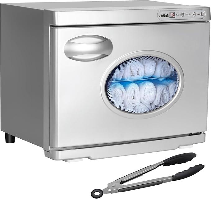 ROMECH 23L Hot Towel Warmer Cabinet, Professional Towel Heater with LED Temperature Display Setting, Extra Large Capacity Towel Warmers for Spa Massage Salon Home (Silver)