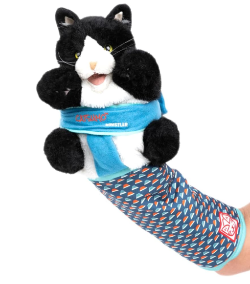 CATSUMO Cat Wrestling Glove Puppet Toy – Interactive Hand Mitt with Durable Protective Sleeve and Catnip  Play & Enrichment