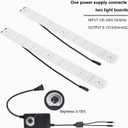 4pcs LED Light Boards with 2pcs Dimmable AC/DC Power Adapters for Konseen Product Photography Light Box,110V~220V, 96 LEDs Lamp Beads on Each Light Board
